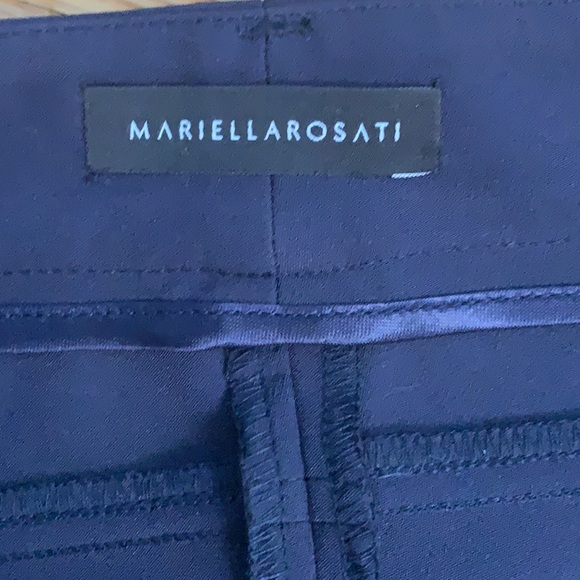 Mariella Rosario pants with silver zipper pull on 2 mock pockets. Made in Italy - Picture 6 of 9